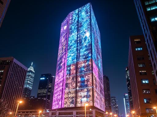 Urban Canvas - a large scale projection mapping on a city building facade during a cultural festival